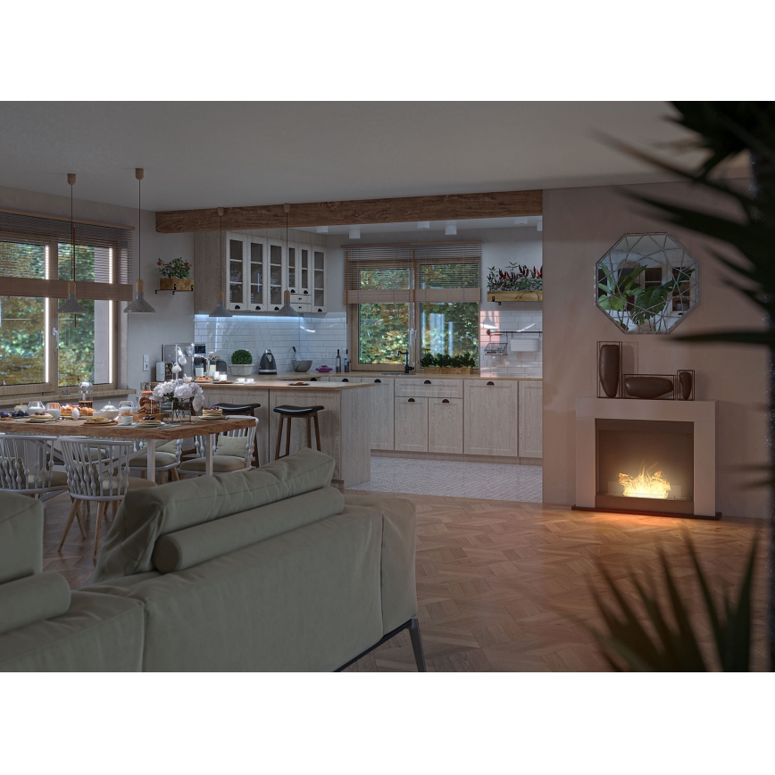 InFire - BIO-open haard 87,5x110 cm 3kW wit