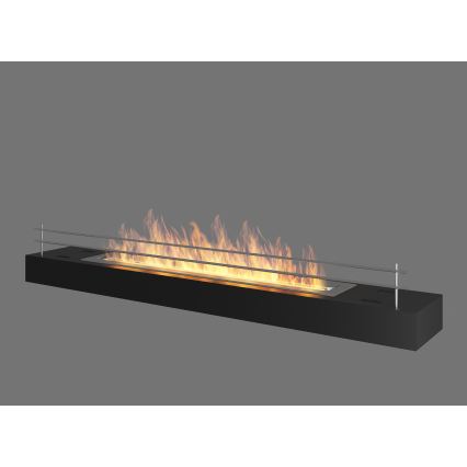 InFire - BIO-open haard 8x120 cm 3kW zwart