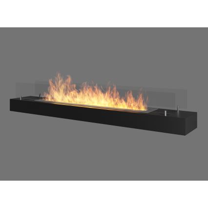 InFire - BIO-open haard 8x120 cm 3kW zwart