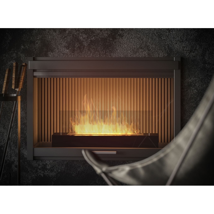 InFire - BIO-open haard 8x60 cm 3kW zwart