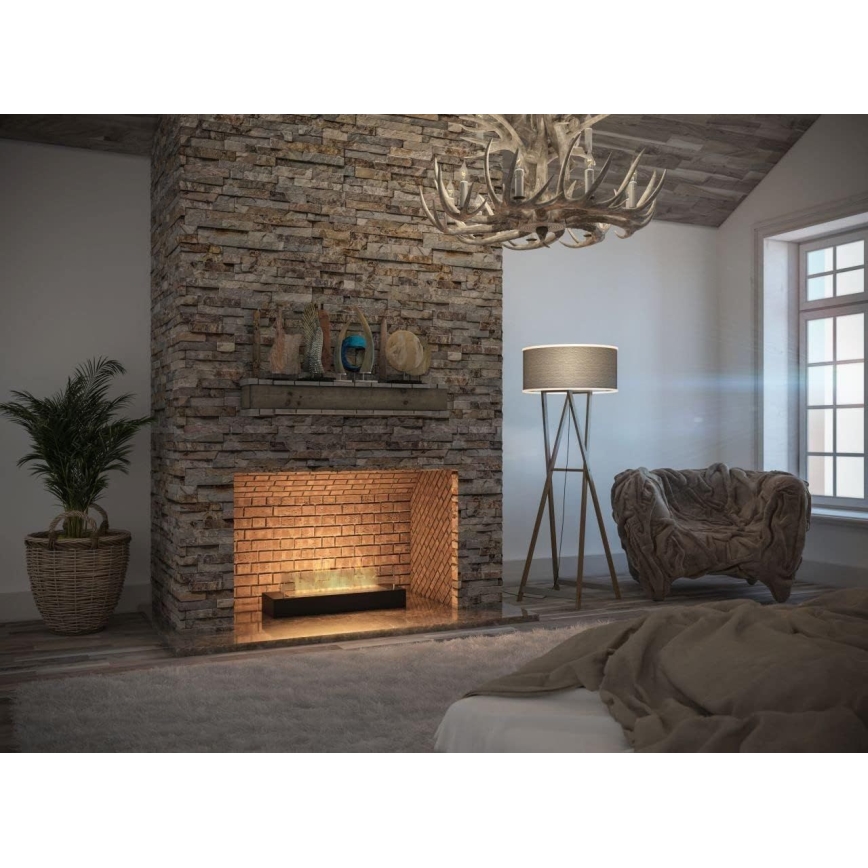 InFire - BIO-open haard 8x60 cm 3kW zwart