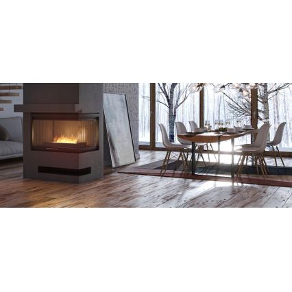 InFire - BIO-open haard 8x60 cm 3kW zwart