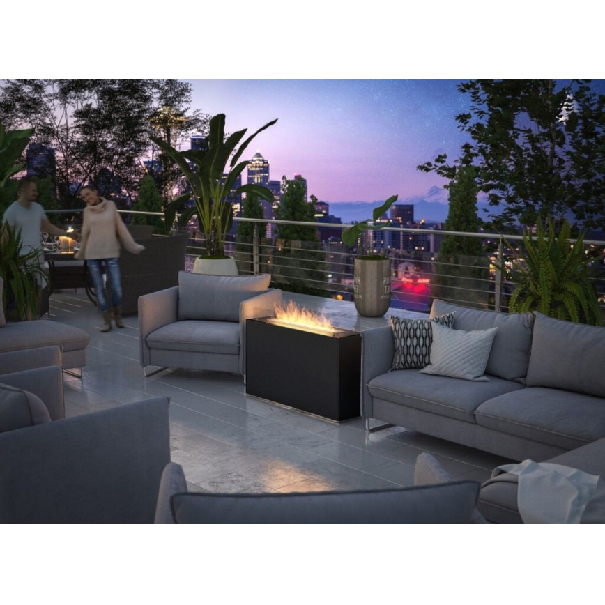 InFire - Cheminée BIO 110x65 cm 3,5kW noir