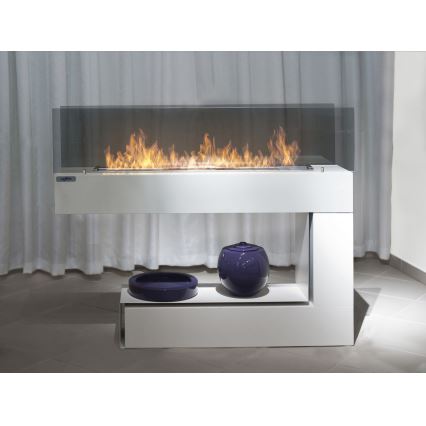 InFire - Cheminée BIO 110x85,5 cm 3kW blanche