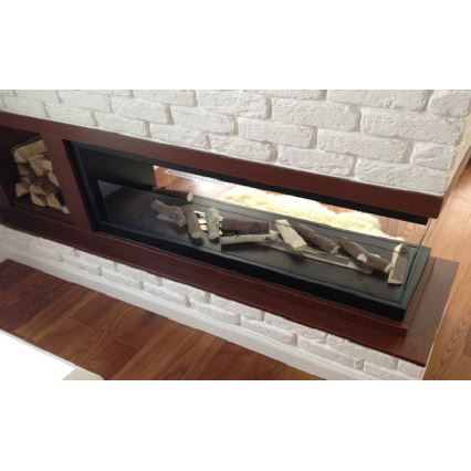 InFire - Cheminée BIO d'angle 100x50 cm 3kW bifacial