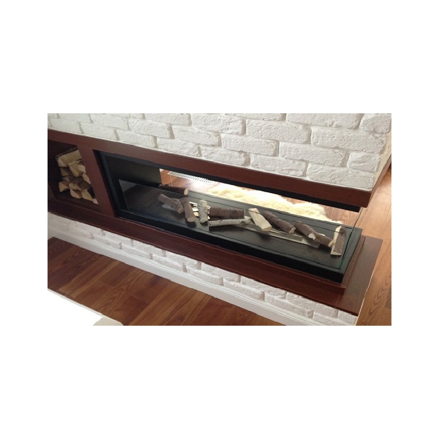 InFire - Cheminée BIO d'angle 100x50 cm 3kW bifacial