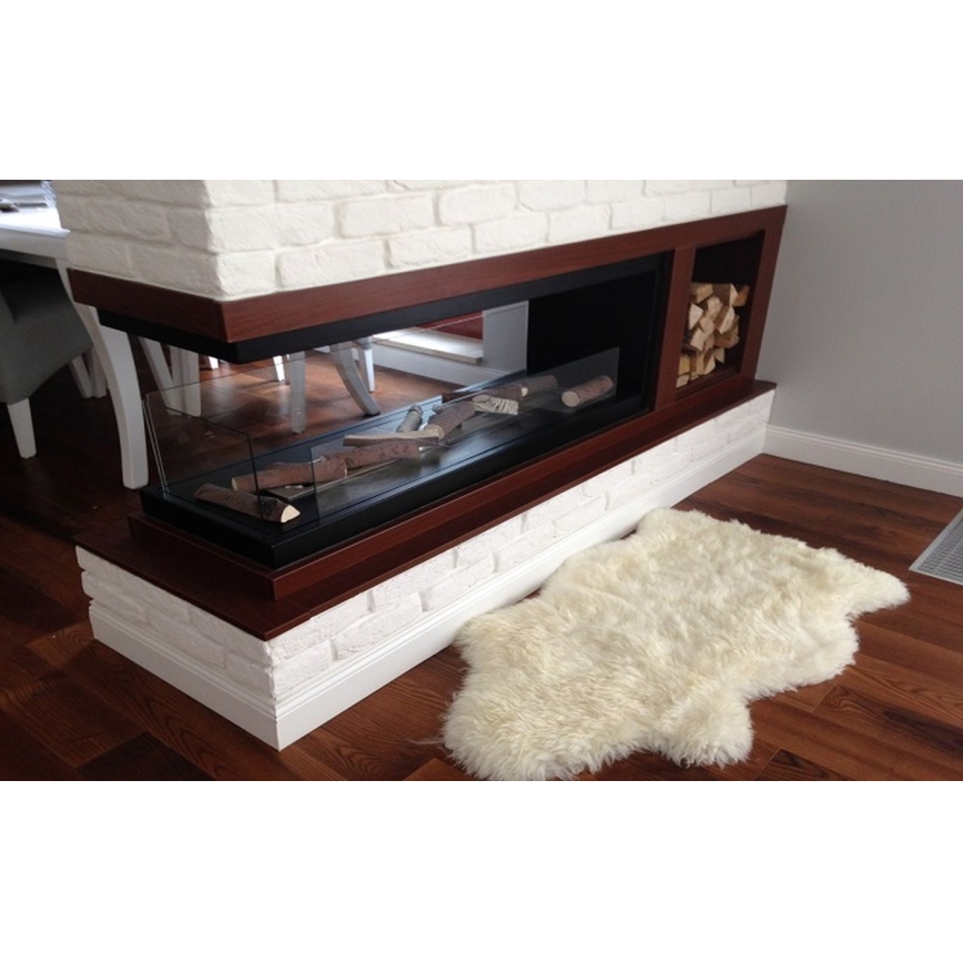 InFire - Cheminée BIO d'angle 100x50 cm 3kW bifacial