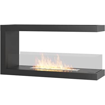 InFire - Cheminée BIO d'angle 100x50 cm 3kW bifacial