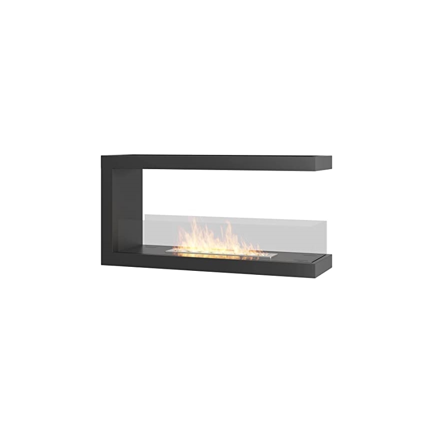 InFire - Cheminée BIO d'angle 100x50 cm 3kW bifacial