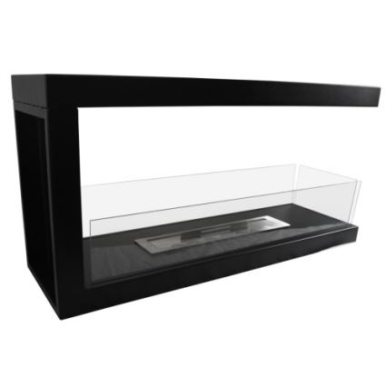 InFire - Cheminée BIO d'angle 100x50 cm 3kW bifacial
