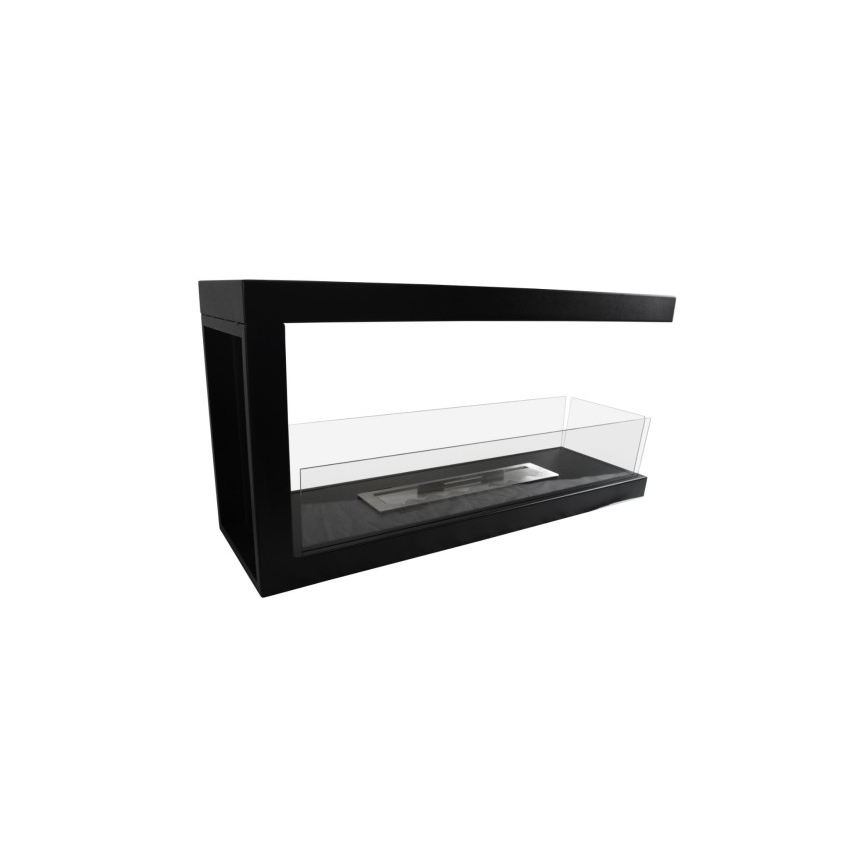InFire - Cheminée BIO d'angle 100x50 cm 3kW bifacial