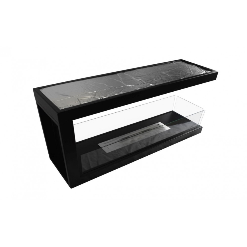 InFire - Cheminée BIO d'angle 100x50 cm 3kW bifacial