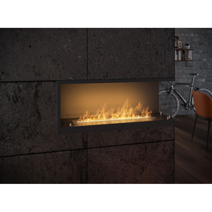 InFire - Cheminée BIO d'angle 110x45 cm 3kW noire