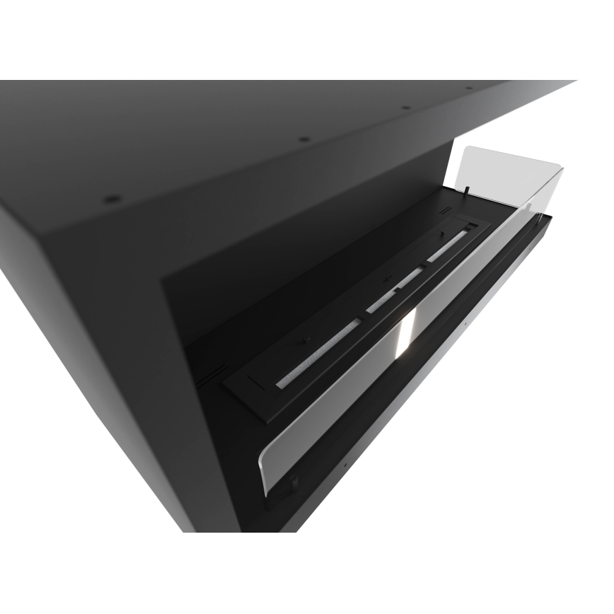 InFire - Cheminée BIO d'angle 110x45 cm 3kW noire