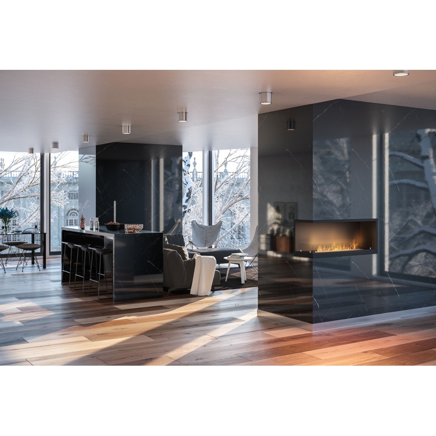 InFire - Cheminée BIO d'angle 110x45 cm 3kW noire
