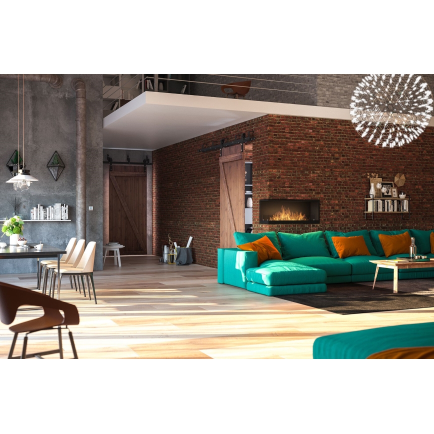 InFire - Cheminée BIO d'angle 110x45 cm 3kW noire