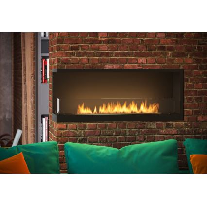 InFire - Cheminée BIO d'angle 110x45 cm 3kW noire