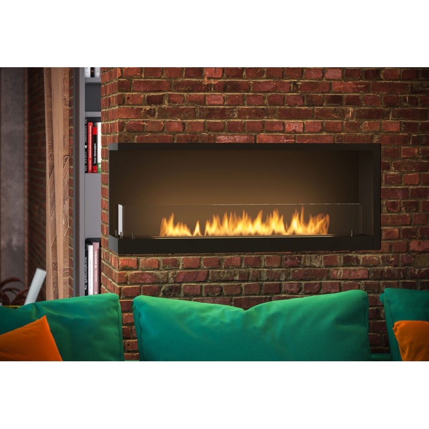 InFire - Cheminée BIO d'angle 110x45 cm 3kW noire