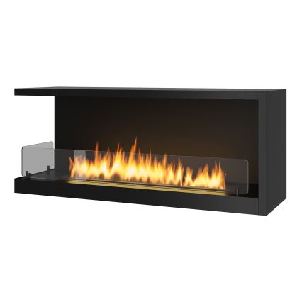 InFire - Cheminée BIO d'angle 110x45 cm 3kW noire