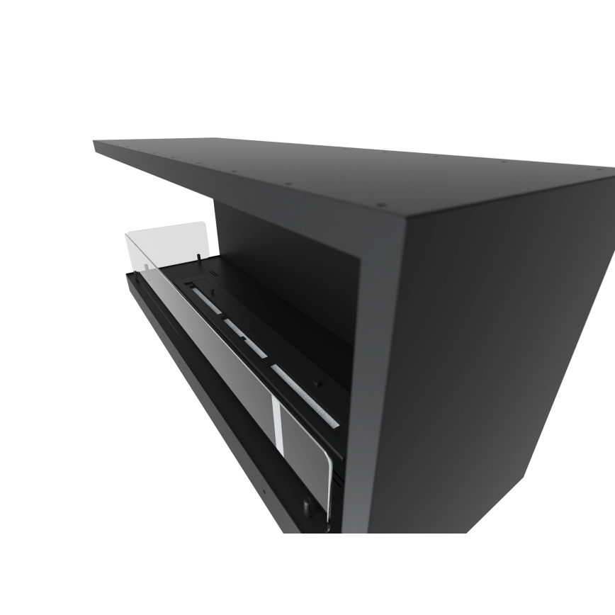 InFire - Cheminée BIO d'angle 110x45 cm 3kW noire