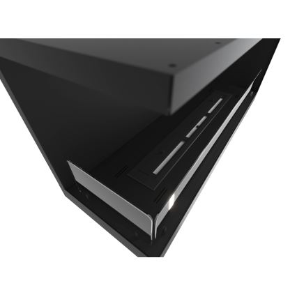 InFire - Cheminée BIO d'angle 110x45 cm 3kW noire
