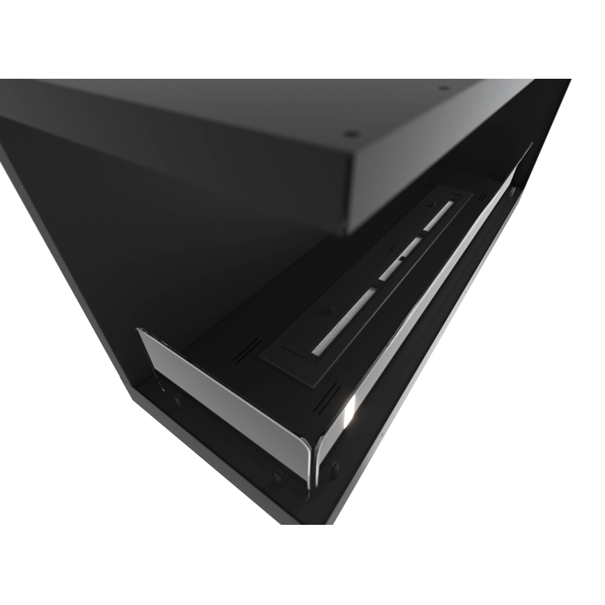 InFire - Cheminée BIO d'angle 110x45 cm 3kW noire