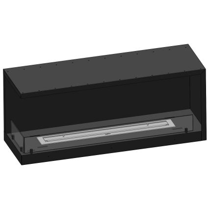 InFire - Cheminée BIO d'angle 110x45 cm 3kW noire