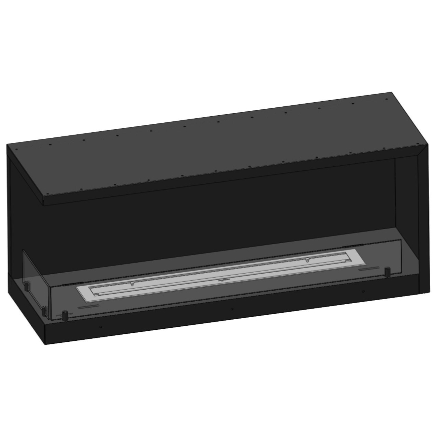 InFire - Cheminée BIO d'angle 110x45 cm 3kW noire