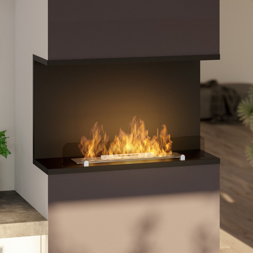 InFire - Cheminée encastrable BIO 80x45 cm 3kW noire