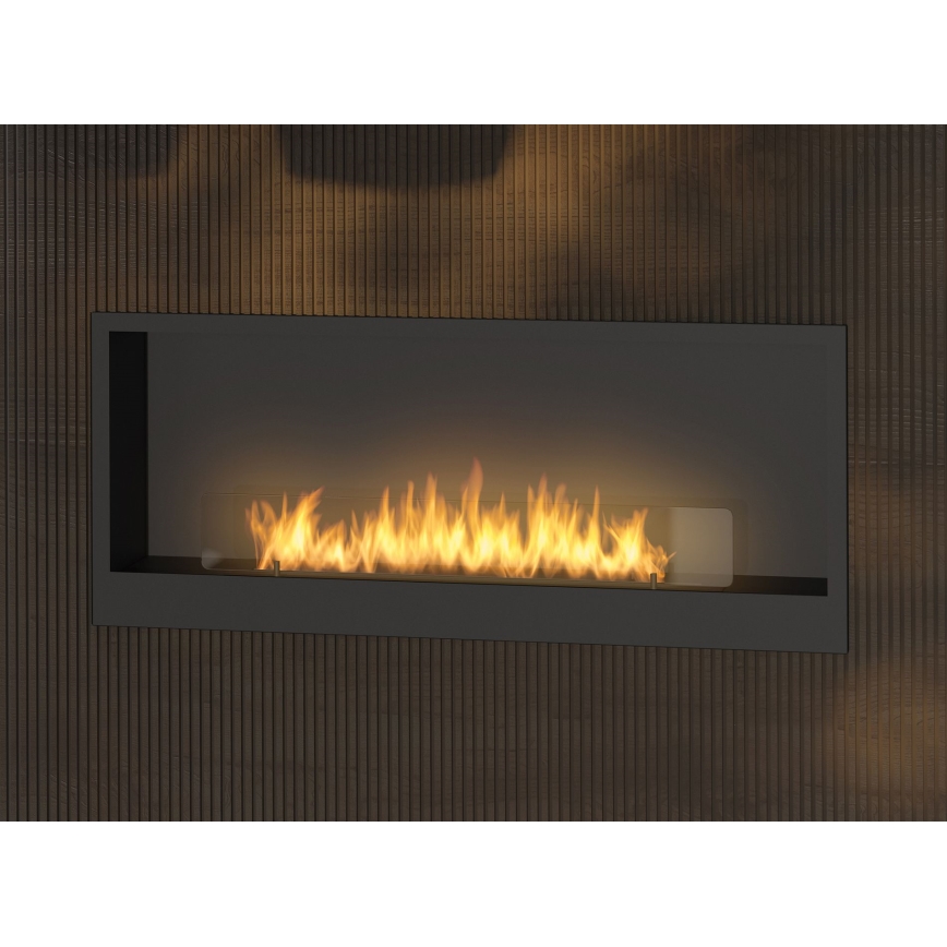 InFire - Cheminée encastrée BIO 120x50 cm 3kW noire