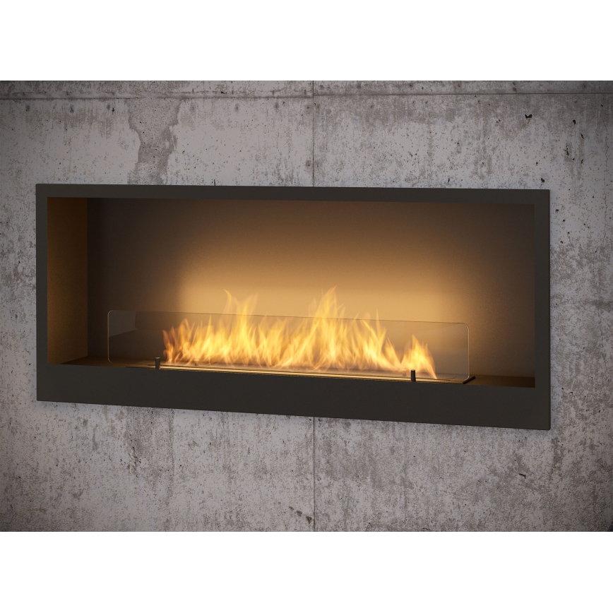 InFire - Cheminée encastrée BIO 120x50 cm 3kW noire