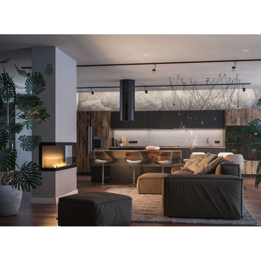 InFire - Cheminée encastrée BIO 120x50 cm 5kW noire