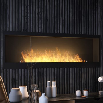 InFire - Cheminée encastrée BIO 150x50 cm 4,2kW noire