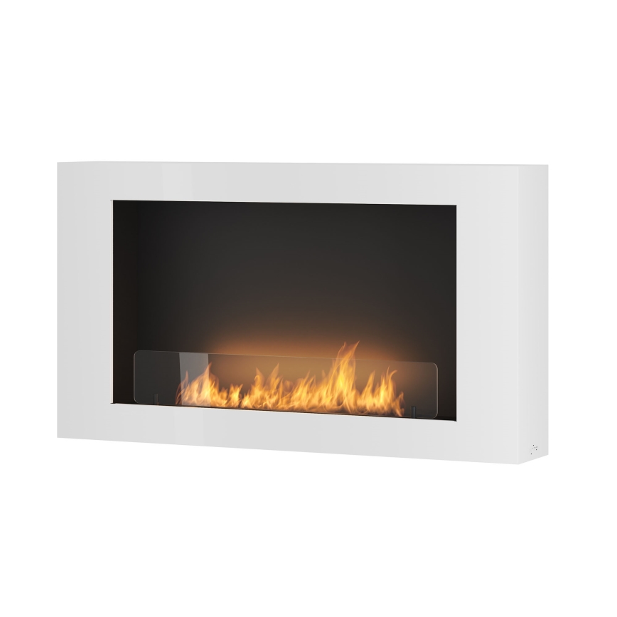 InFire - Cheminée murale BIO 100x56 cm 3kW blanche