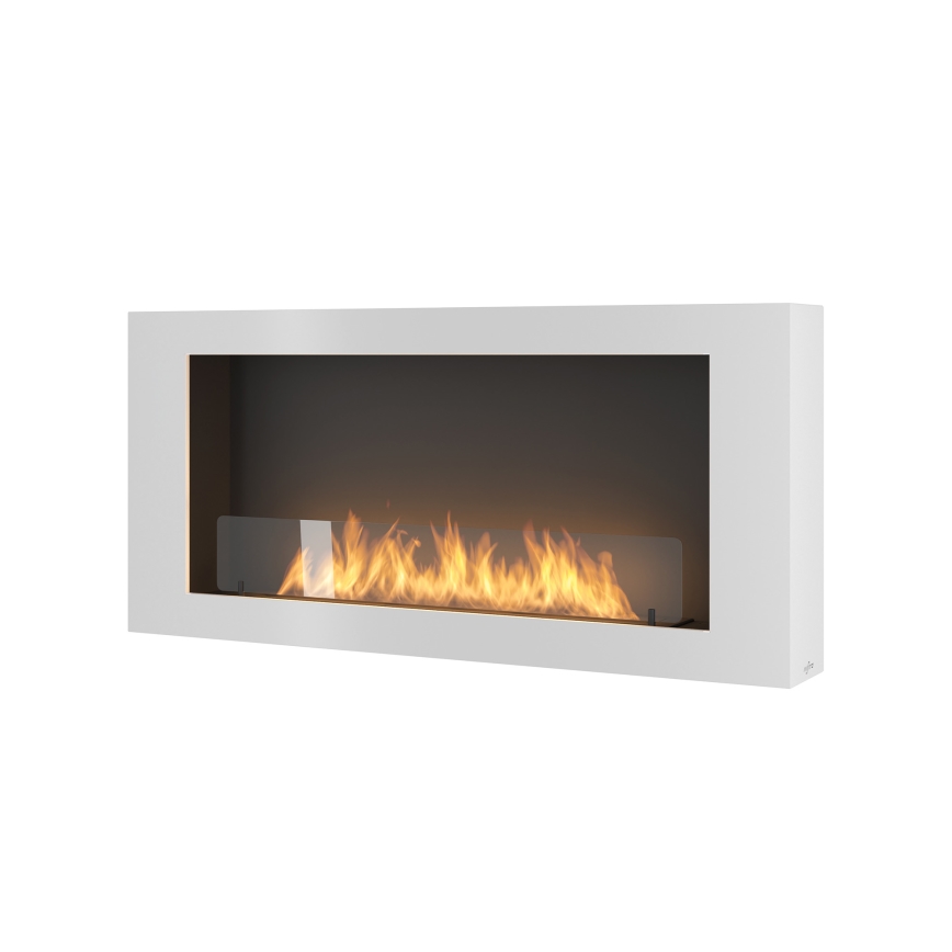 InFire - Cheminée murale BIO 120x56 cm 3kW blanche