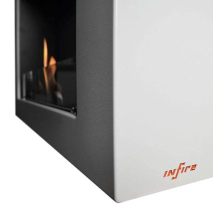 InFire - Cheminée murale BIO 120x56 cm 3kW blanche