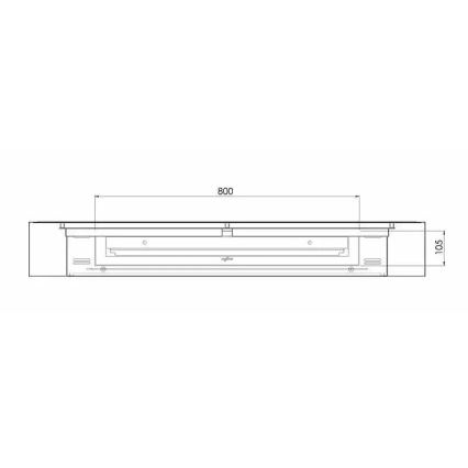 InFire - Cheminée murale BIO 120x56 cm 3kW blanche