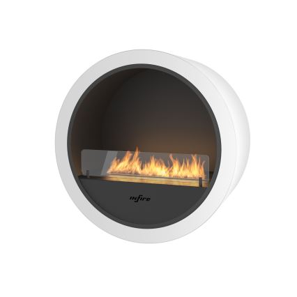 InFire - Cheminée murale BIO d. 70 cm 3kW blanc