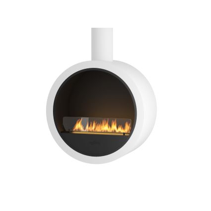 InFire - Hangende BIO haard Ø 70 cm 3kW wit