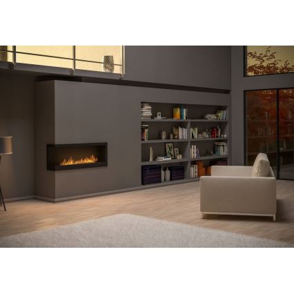 InFire - Hoek BIO-open haard 45x120 cm 3kW zwart