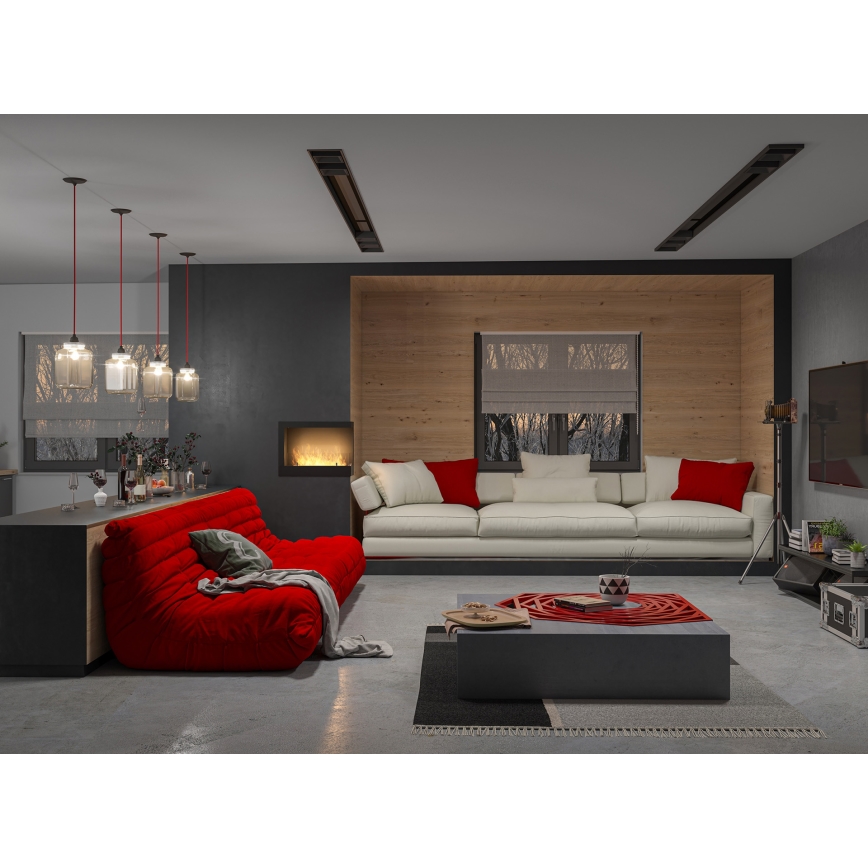InFire - Hoek BIO-open haard 45x60 cm 3kW zwart