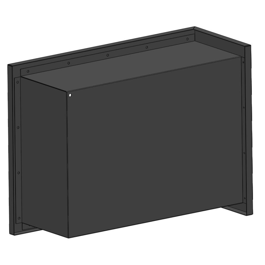 InFire - Hoek BIO-open haard 45x60 cm 3kW zwart