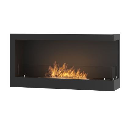 InFire - Hoek BIO-open haard 45x90 cm 3kW zwart