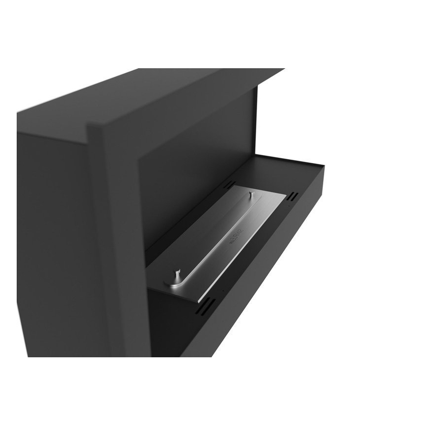 InFire - Hoek BIO-open haard 45x90 cm 3kW zwart
