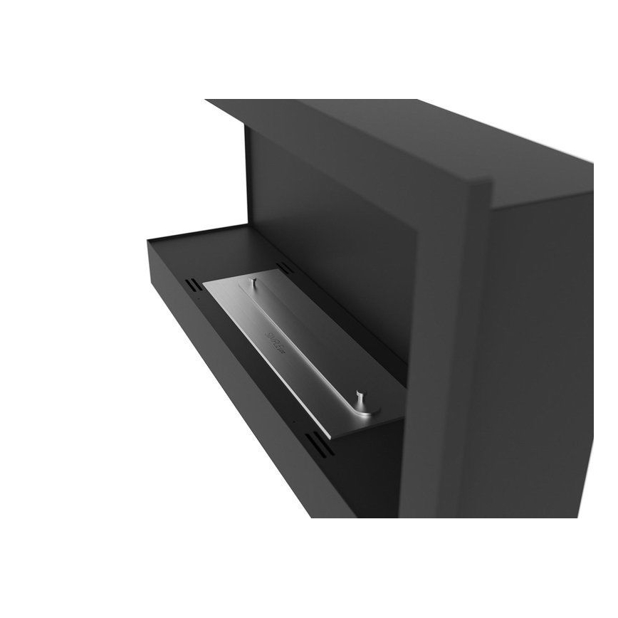 InFire - Hoek BIO-open haard 45x90 cm 3kW zwart