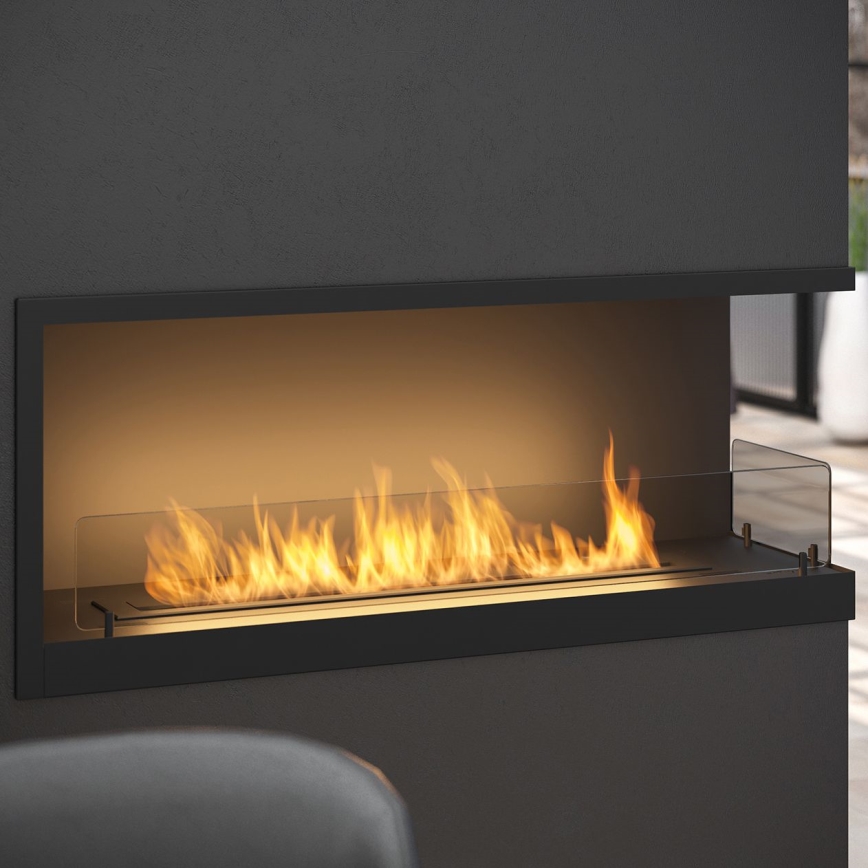 InFire - Hoekhaard BIO 110x45 cm 3kW zwart