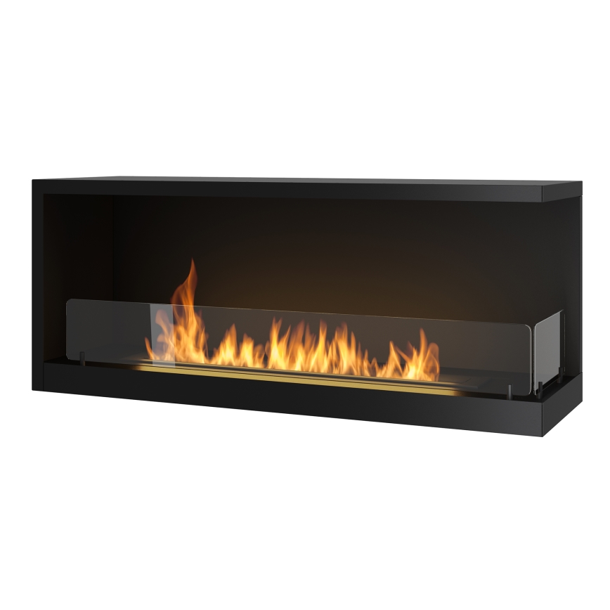InFire - Hoekhaard BIO 110x45 cm 3kW zwart