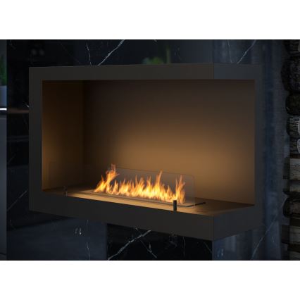 InFire - Hoekhaard BIO 84x54 cm 3kW zwart