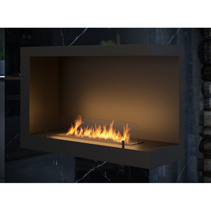 InFire - Hoekhaard BIO 84x54 cm 3kW zwart