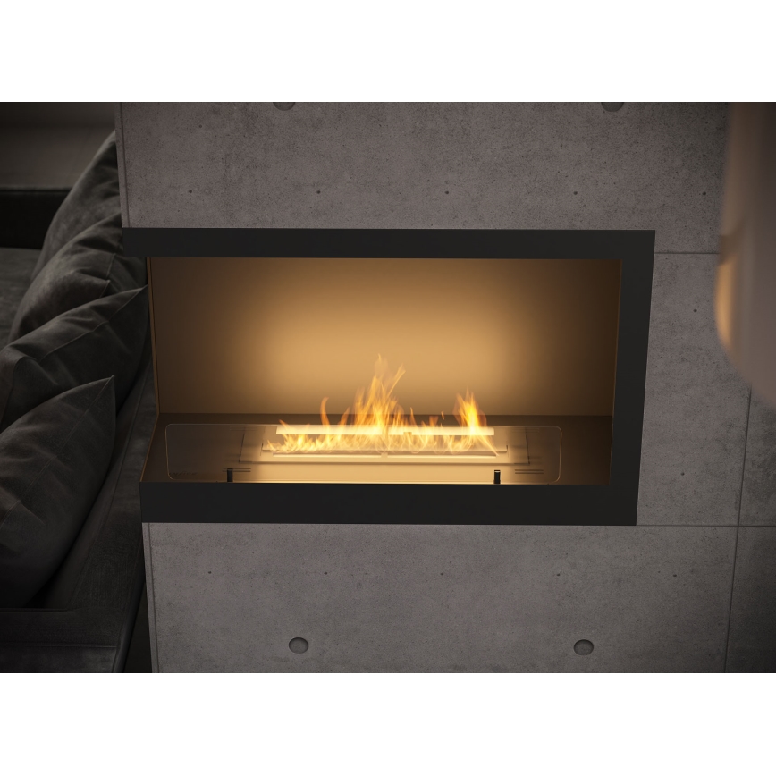 InFire - Hoekhaard BIO 84x54 cm 3kW zwart